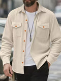 Men’s Corduroy Solid Color Jacket – Stylish All-Matching Casual Outerwear for Daily Wear | Classyet