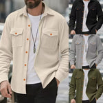 Men’s Corduroy Solid Color Jacket – Stylish All-Matching Casual Outerwear for Daily Wear | Classyet