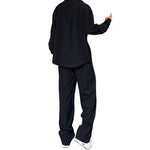 Men’s Long Sleeve Polo & Trousers Set – Casual Slim-Fit Two-Piece Outfit for Autumn Sportswear