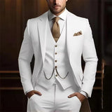 Men’s Slim Fit Three-piece Suit – High-grade Gentleman Formal Business Outfit for Summer | Classyet