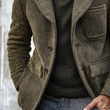 Men’s Retro Woolen Coat – Classic Solid Color Winter Jacket for Casual & Outdoor Wear | Classyet