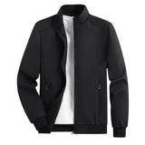 Executive Spring & Autumn Men's Casual Jacket – Plus Size Lightweight Polyester Coat for Everyday Style