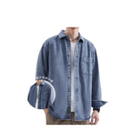 Men’s Fashion Brand Loose Cargo Jacket – Thick PU Casual Autumn Coat with Multi-Pocket Design