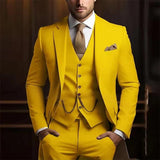 Men’s Slim Fit Three-piece Suit – High-grade Gentleman Formal Business Outfit for Summer | Classyet