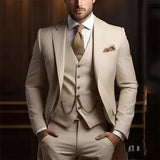 Men’s Slim Fit Three-piece Suit – High-grade Gentleman Formal Business Outfit for Summer | Classyet