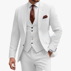 Men’s Three-Piece Suit – Slim Fit Casual Business & Wedding Formal Set for All Seasons | Classyet