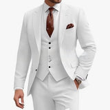 Men’s Three-Piece Suit – Slim Fit Casual Business & Wedding Formal Set for All Seasons | Classyet