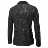 Men’s Shiny Banquet Blazer – Formal Wedding Party Suit Jacket, Slim Business Casual Coat
