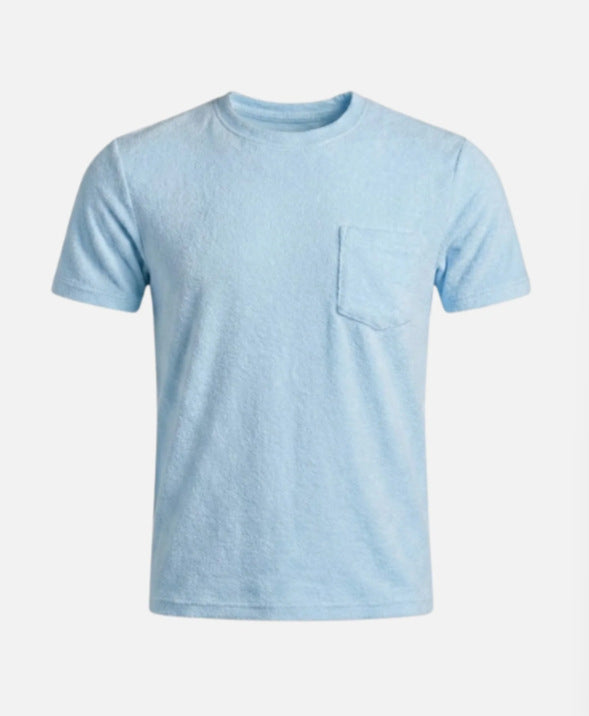 Classyet Retro Washed Pocket 3D Digital Print Crew Neck Short Sleeve Loose Fit Men’s T-Shirt