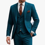 Men’s Three-Piece Suit – Slim Fit Casual Business & Wedding Formal Set for All Seasons | Classyet