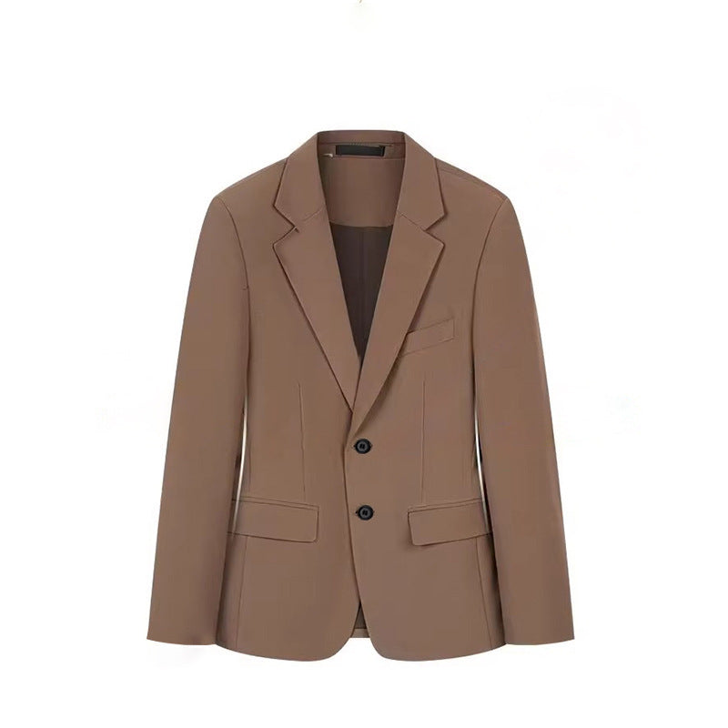 Korean Slim Fit Business Casual Suit for Men – Modern Blazer & Pants Set for Work or Events