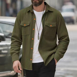 Men’s Corduroy Solid Color Jacket – Stylish All-Matching Casual Outerwear for Daily Wear | Classyet