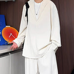 Men’s Long Sleeve Polo & Trousers Set – Casual Slim-Fit Two-Piece Outfit for Autumn Sportswear