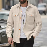 Men’s Corduroy Solid Color Jacket – Stylish All-Matching Casual Outerwear for Daily Wear | Classyet