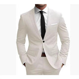 Men’s Two-Piece Wedding Dinner Suit – Elegant Slim Fit Blazer & Trousers Set for Formal Events