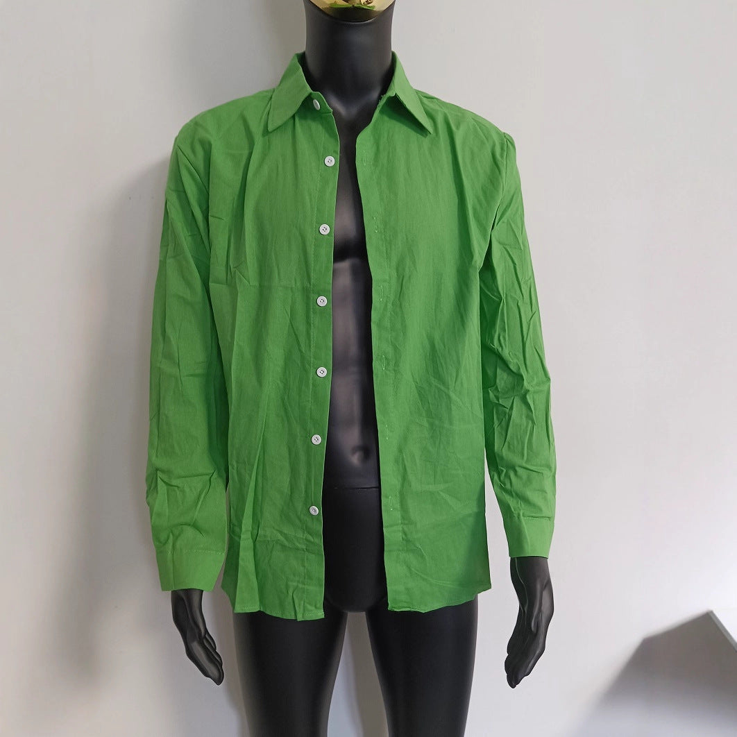 Classyet Men's Long Sleeve Cotton Business Casual Shirt Cardigan Style Comfortable Office and Daily Wear