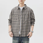 Men’s Plaid Cotton Shirt – Fashion Brand Long Sleeve Casual Cardigan for All Seasons | Classyet