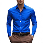 Men’s Spring & Autumn Long-Sleeve Shirt – Slim-Fit Cotton Business & Casual Workwear