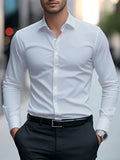 Men’s Spring & Autumn Long-Sleeve Shirt – Slim Fit Cotton Business Workwear | Formal & Casual Style