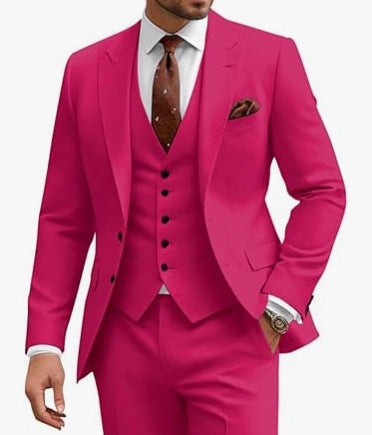Men’s Three-Piece Suit – Slim Fit Casual Business & Wedding Formal Set for All Seasons | Classyet