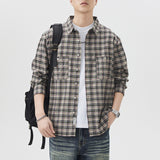 Men’s Plaid Cotton Shirt – Fashion Brand Long Sleeve Casual Cardigan | High-Quality Inner Wear Coat
