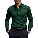 Men’s Spring & Autumn Long-Sleeve Shirt – Slim Fit Cotton Business Workwear | Formal & Casual Style
