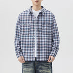 Men’s Plaid Cotton Shirt – Fashion Brand Long Sleeve Casual Cardigan for All Seasons | Classyet