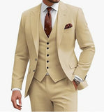 Men’s Three-Piece Suit – Slim Fit Casual Business & Wedding Formal Set for All Seasons | Classyet