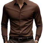 Men’s Spring & Autumn Long-Sleeve Shirt – Slim-Fit Cotton Business & Casual Workwear