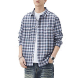 Men’s Plaid Cotton Shirt – Fashion Brand Long Sleeve Casual Cardigan | High-Quality Inner Wear Coat