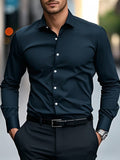 Men’s Spring & Autumn Long-Sleeve Shirt – Slim Fit Cotton Business Workwear | Formal & Casual Style
