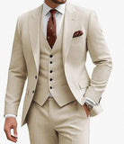Men’s Three-Piece Suit – Slim Fit Casual Business & Wedding Formal Set for All Seasons | Classyet