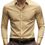 Men’s Spring & Autumn Long-Sleeve Shirt – Slim-Fit Cotton Business & Casual Workwear