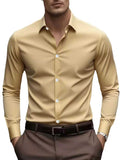 Men’s Spring & Autumn Long-Sleeve Shirt – Slim Fit Cotton Business Workwear | Formal & Casual Style
