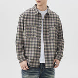 Men’s Plaid Cotton Shirt – Fashion Brand Long Sleeve Casual Cardigan | High-Quality Inner Wear Coat