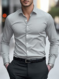 Men’s Spring & Autumn Long-Sleeve Shirt – Slim Fit Cotton Business Workwear | Formal & Casual Style