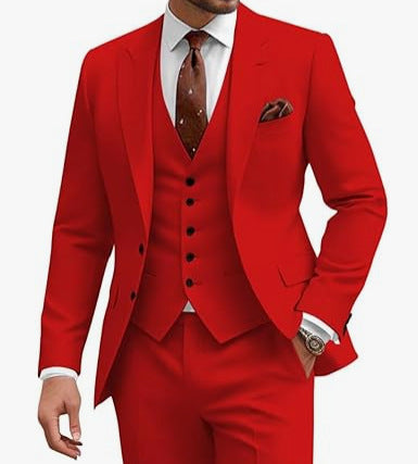 Men’s Three-Piece Suit – Slim Fit Casual Business & Wedding Formal Set for All Seasons | Classyet