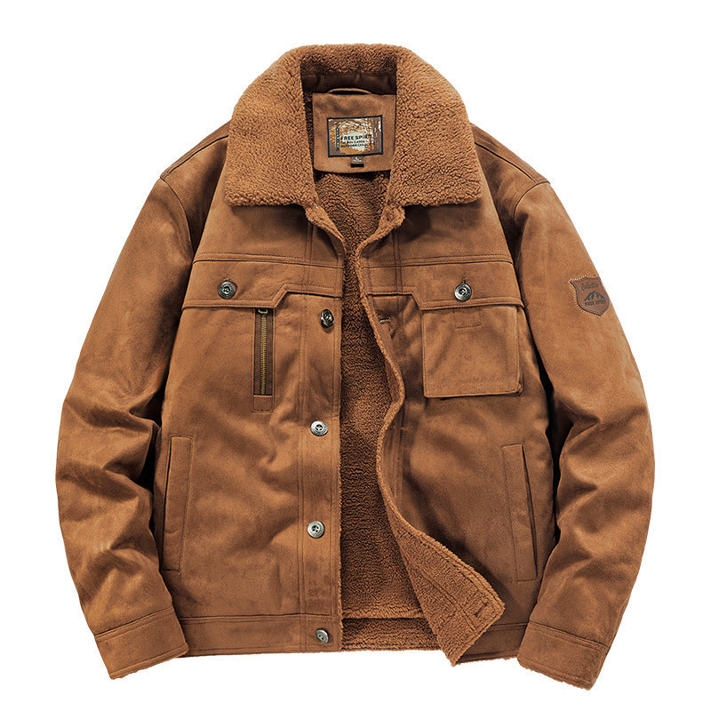 Men’s Deerskin Jacket – Warm Windproof Business Casual Outerwear for Autumn & Winter | Classyet