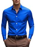 Men’s Spring & Autumn Long-Sleeve Shirt – Slim Fit Cotton Business Workwear | Formal & Casual Style