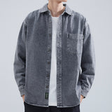 Men’s Fashion Brand Loose Cargo Jacket – Thick PU Shuai Casual Autumn Coat with Pockets