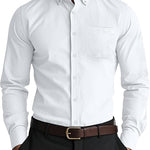 Men’s Oxford Casual Loose Shirt – Cotton-Linen Blend Workwear for Smart & Comfortable Everyday Style