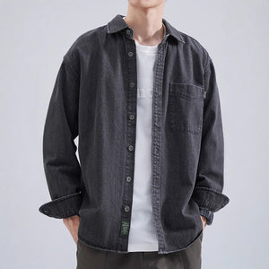 Men’s Fashion Brand Loose Cargo Jacket – Thick PU Shuai Casual Autumn Coat with Pockets