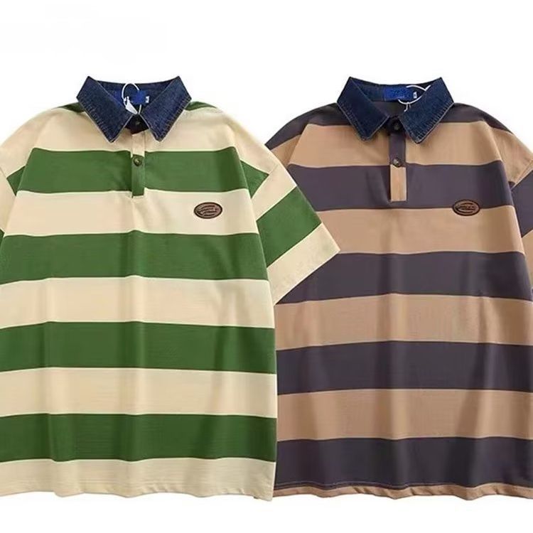 Classyet Men's Versatile Bamboo Fiber Loose Fit T-Shirt Casual Lightweight Inset Motif Top