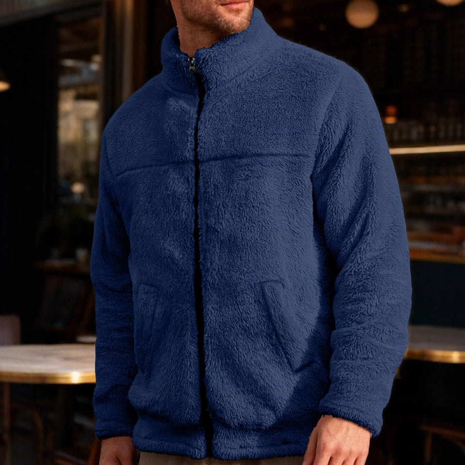 Men’s Stand-Up Collar Zip Jacket – Bejirog Loose Fit Sportswear for Casual & Outdoor Wear | Classyet