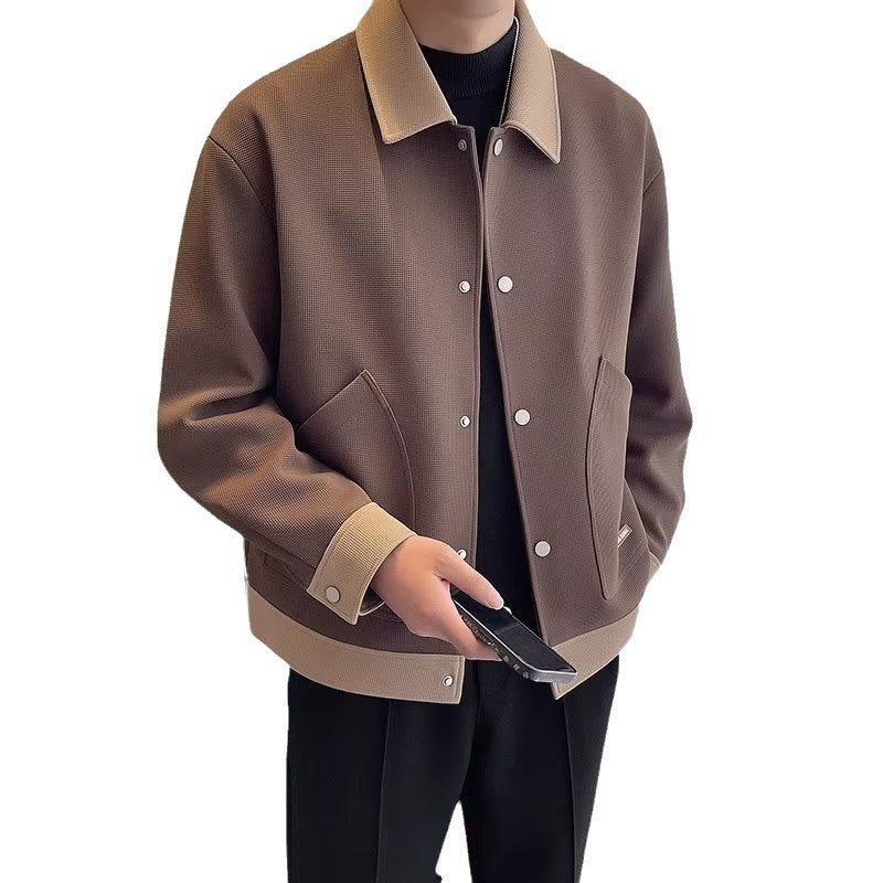 Men’s Autumn Light Jacket – Casual Polyester Coat for Daily Wear & Street Style | Classyet