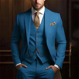 Men’s Slim Fit Three-piece Suit – High-grade Gentleman Formal Business Outfit for Summer | Classyet