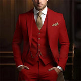 Men’s Slim Fit Three-piece Suit – High-grade Gentleman Formal Business Outfit for Summer | Classyet
