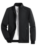 Executive Spring & Autumn Men's Casual Jacket – Plus Size Lightweight Polyester Coat for Everyday Style