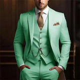 Men’s Slim Fit Three-piece Suit – High-grade Gentleman Formal Business Outfit for Summer | Classyet