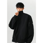 Men’s Large Size Multi-Pocket Short Flight Jacket – Casual Lightweight Polyester Bomber Coat